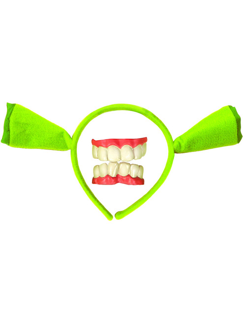 Shrek Costume Accessory Ogre Teeth and Ear Set New