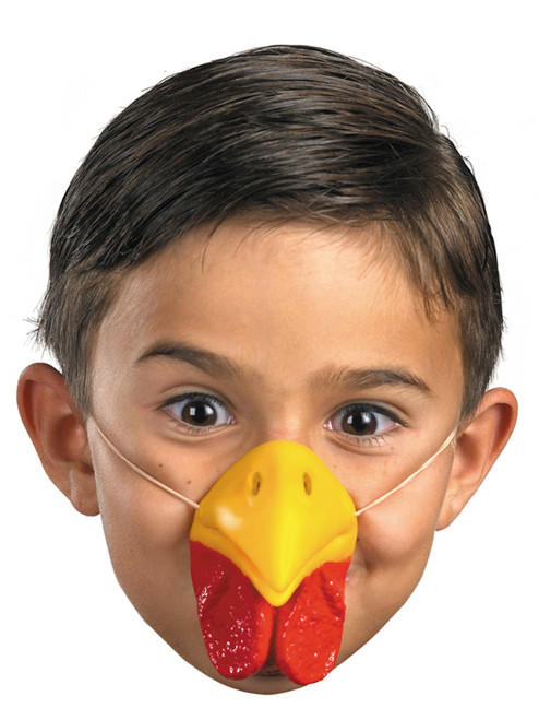 Child Rubber Costume Accessory Chicken Rooster Zoo Animal Nose Elastic Band Mask