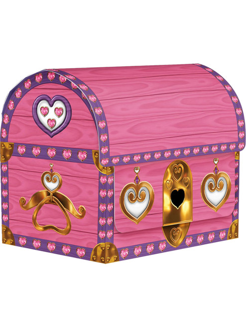 Pink Princess Pirate Medium Treasure Chest Party Favor Storage Box Decoration