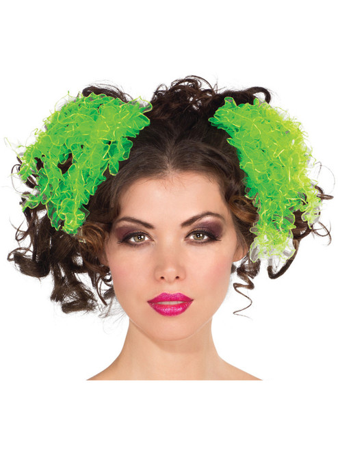 Cute Neon Pink Curly Hair Ties