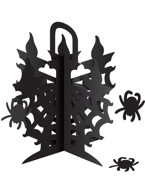 New 12" 3-D Candelabra Centerpiece With Spiders Decoration