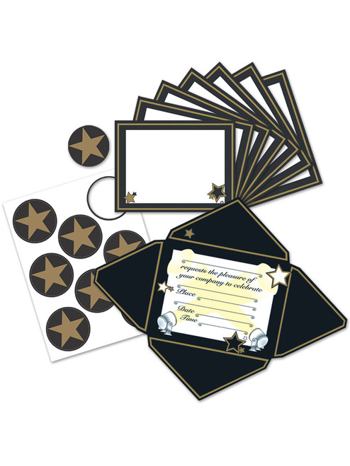 Awards Night Party Celebration Invitation Cards And Stickers Set Decoration