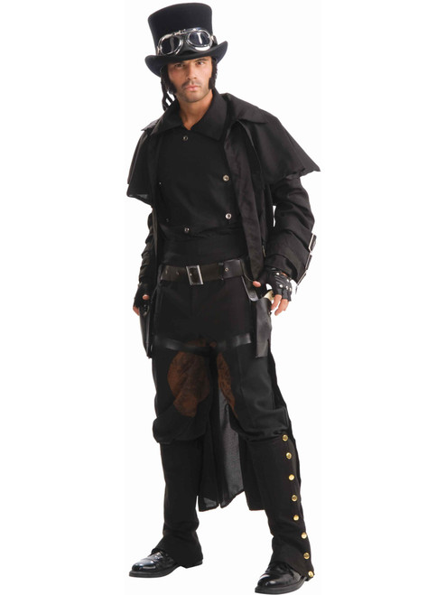 Steampunk Cowboy Costume Black Dual Double Holster Belt