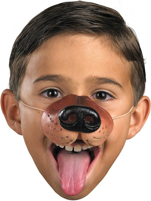 Child Rubber Costume Accessory Brown Dog Puppy Zoo Animal Nose Elastic Band Mask