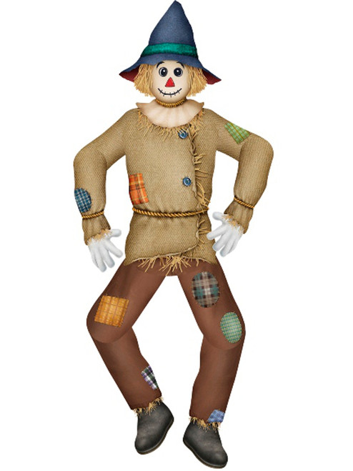 Halloween Jointed Friendly Scarecrow Figurine Prop Decoration 5'