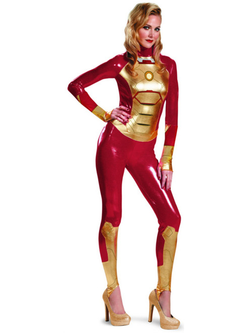 Womens Sexy Sassy Iron Man Mark 42 Bodysuit Costume