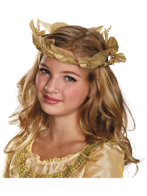 Maleficent Aurora Coronation Headpiece Golden Laurel Leaves Costume Headband