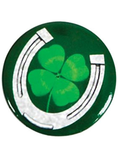 1" St Patricks Day Luck of the Irish Shamrock Button