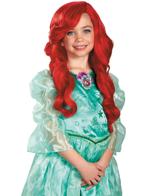 Disney Princess Ariel Child's Long Red Curly Costume Dress Up Wig