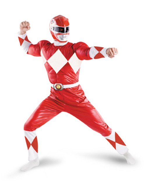 Adult XL 46 Mighty Morphin Power Ranger Deluxe Costume