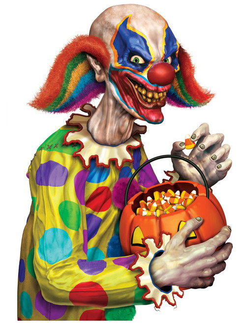 New Halloween Back Seat Driver Creepy Clown Car Clings Party Decoration 12-17"