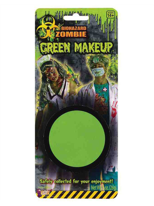 Deluxe Biohazard Zombie Halloween Costume Fluorescent Green Makeup