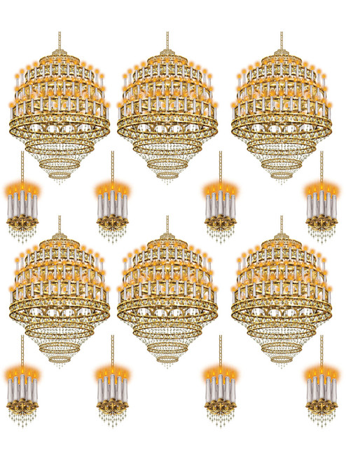 Elegant Black Tie Party Chandelier Light Wall Props Decoration