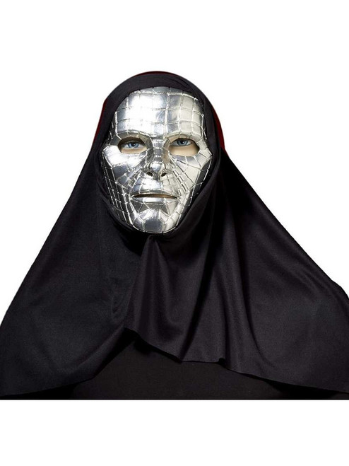 Adult Silver Chrome Doctor Dr Doom Halloween Costume Evil Robot Mask Adult Silver Chrome Doctor Dr Doom Halloween Costume Evil Robot Mask