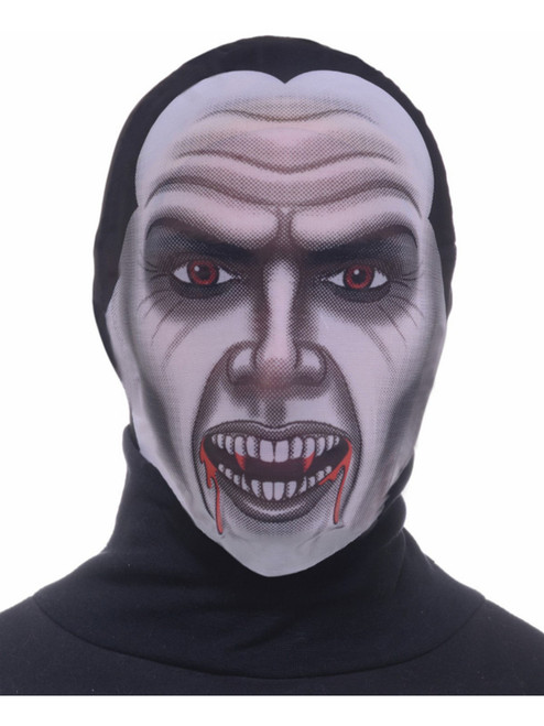 Adult Scary Evil Vampire Dracula Costume Nylon Fabric Costume Mask