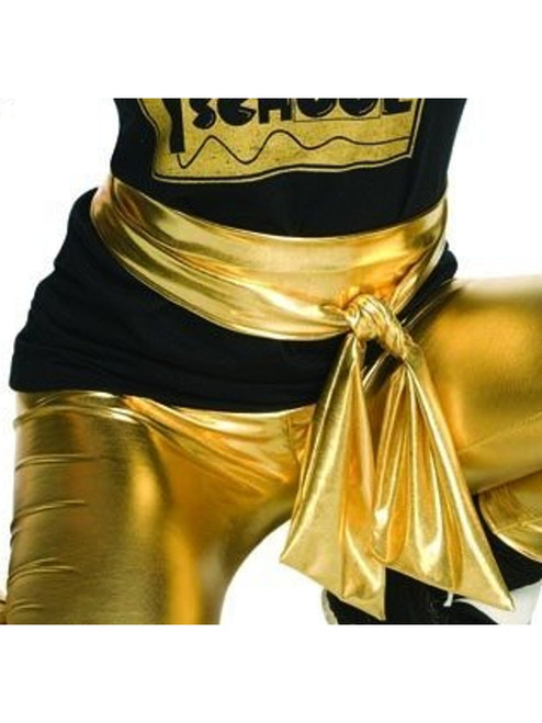 Adult Women's Gold Lame Shiny Belt Costume Waist Sash