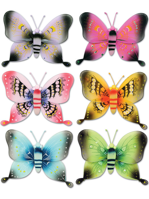 10" Majestic Spring Butterfly Wind Spinner Hangers Danglers Decoration