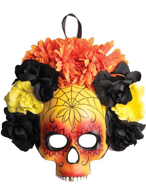 Adults Day Of The Dead Flower Full Masquerade Mask Costume Accessory