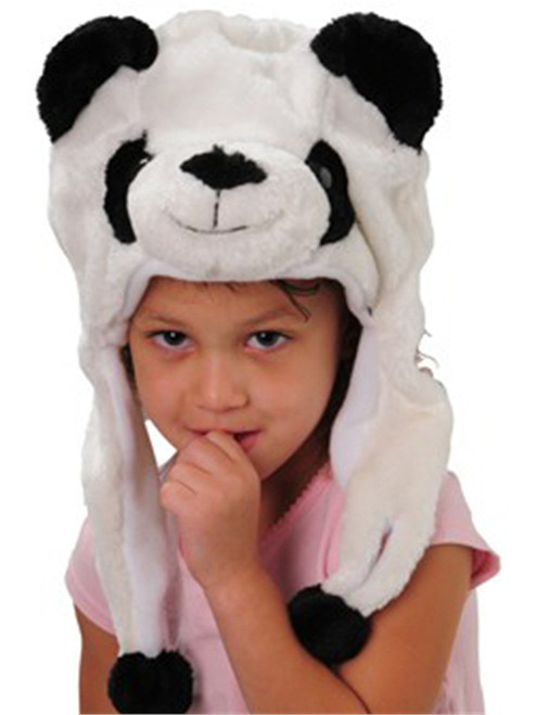 Child Kids Plush Panda Hat Novelty Cap Animal Zoo Costume Beanie