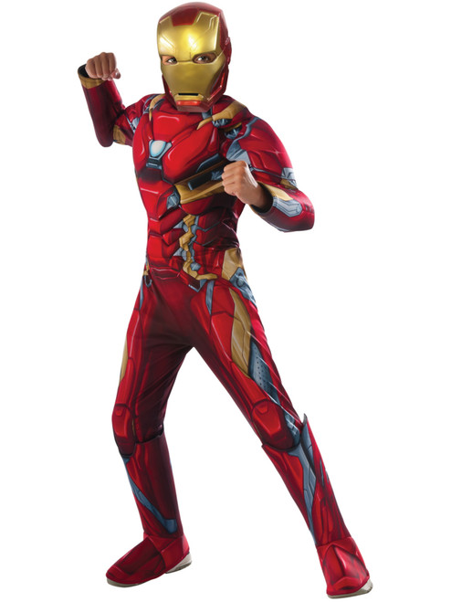 Child's Boys Deluxe Avengers Iron Man Captain America Civil War Costume