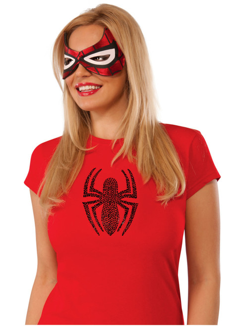 Womens Spider Girl Spiderman Eye-Mask Costume Accessory