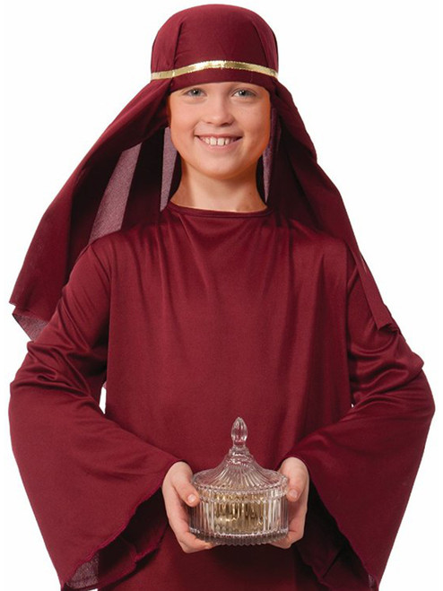 Kids Burgundy Wiseman Sheik Hat Nativity Scene Christmas Holiday Accessory