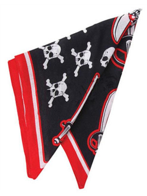 Pirate Skull & Cross Bones Costume Bandana Head Scarf
