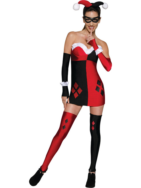 Adult's Womens Sexy Batman Villain Harley Quinn Dress Costume