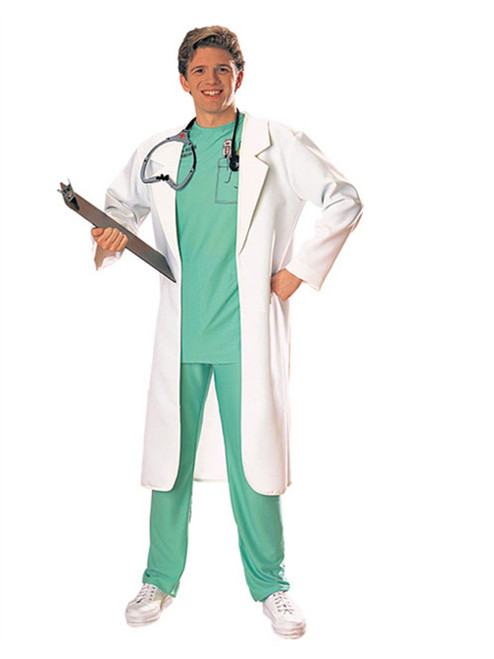 White Medical Jacket Doctor Surgeon Costume Lab Coat