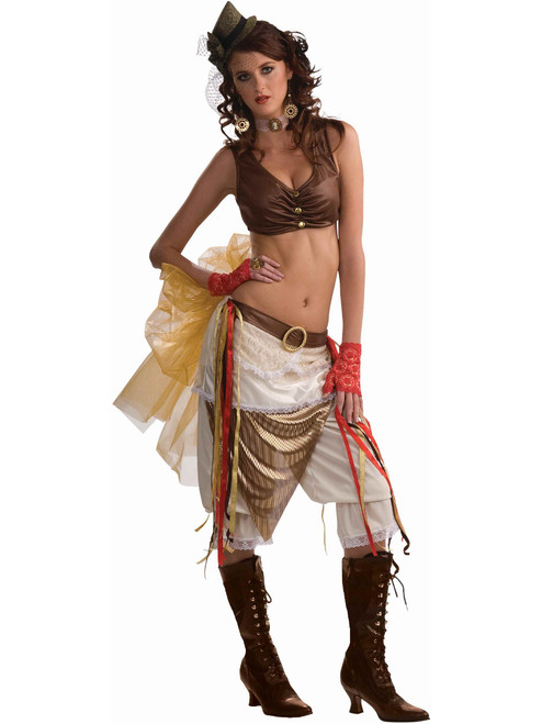 Womens 6-12 Steampunk Showgirl Victorian Cowboy Cowgirl Costume