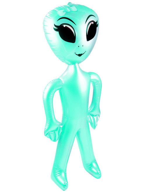 63" Green Inflatable Girl Alien Martian Prop Toy Decoration