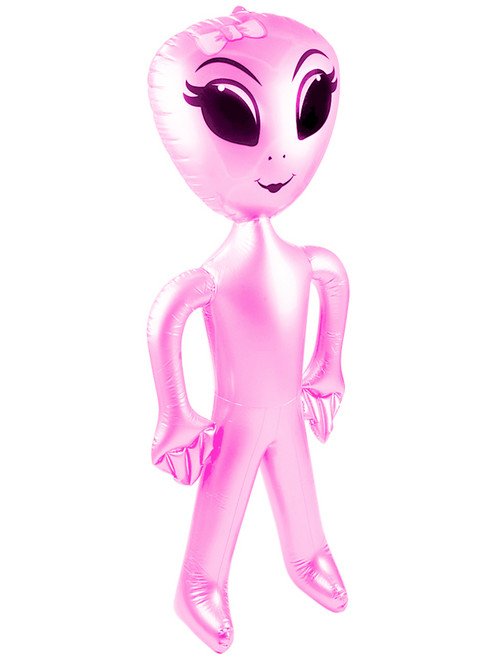63" Light Pink Inflatable Girl Alien Martian Prop Toy Decoration