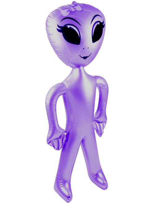 63" Purple Inflatable Girl Alien Martian Prop Toy Decoration