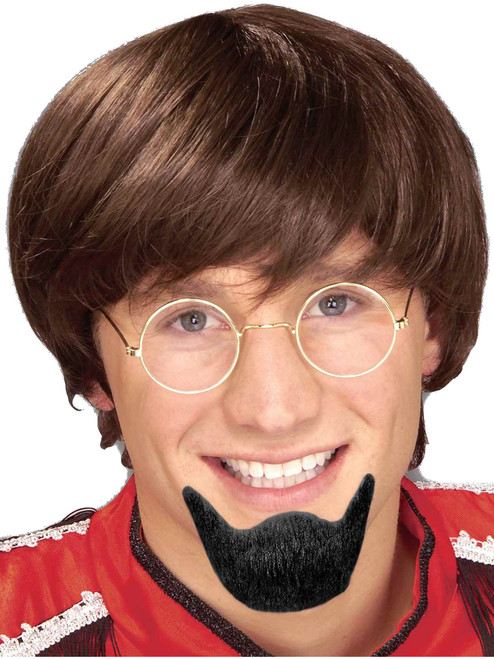 Black Beatnik Hippie Costume Beard Goatee Kit