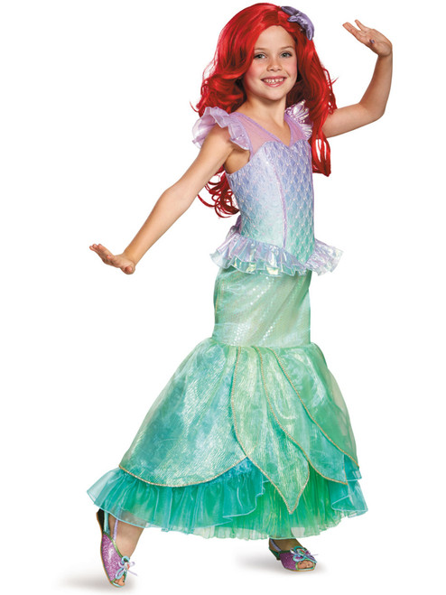 Girls Disney Ultra Prestige Ariel The Little Mermaid Ball Gown Dress Costume