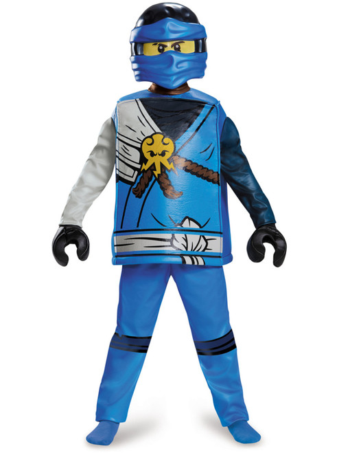 Child's Boys Deluxe LEGO® Ninjago Blue Ninja Lightning Warrior Jay Costume
