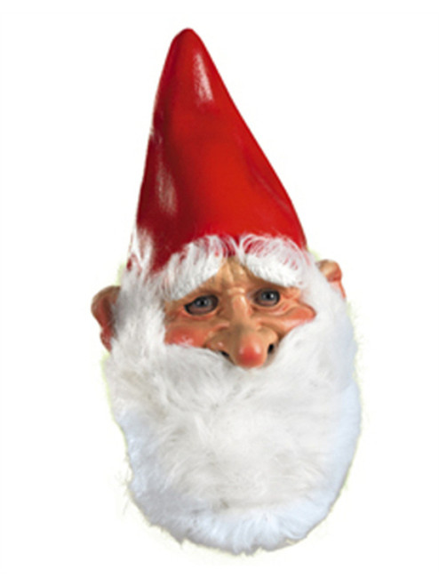 Adult Red Hat Classic Garden Gnome Costume Mask