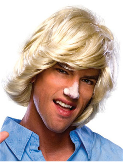 Adult Mens Blonde 70s 80s Surfer Dude Beach Bum Wig