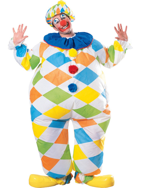 Adult Full Body Inflatable Colorful Clown Jumpsuit Costume