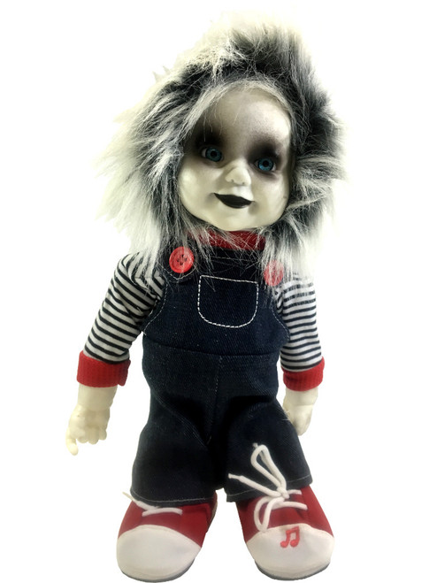 Ghostly Child Creepy Red Doll Animated Talking Tabletop Halloween Decoration