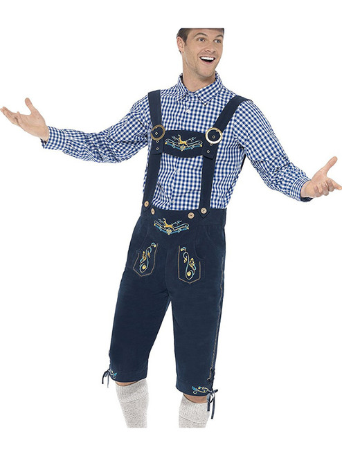 Adult's Mens Deluxe Traditional Oktoberfest Rutger Bavarian Lederhosen Costume