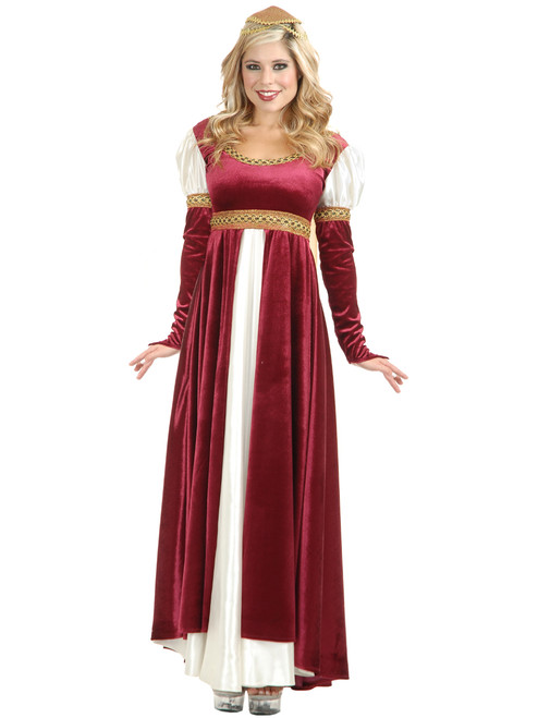 Adult's Womens Lady Of Camelot Medieval Renaissance Wine Dress Costume