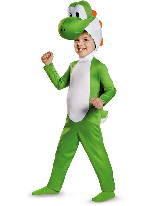 Child's Boys Super Mario Brothers Green Yoshi Dinosaur Companion Costume