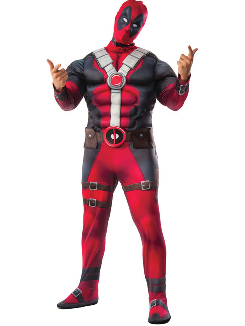 Adult's Mens Marvel Deadpool Anit-Hero Padded Muscle Chest Costume