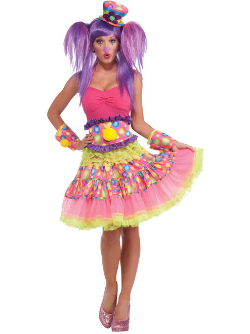 Women's Circus Sweetie Pink Polka Dot Costume Accessory Clown Corset Belt