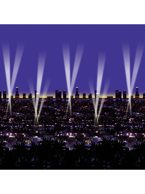 Night Life Busy City Skyline Wallpaper Backdrop Decoration