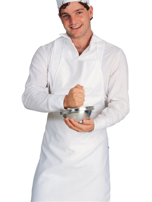 Full Length Adult White Costume Accessory Chef Apron