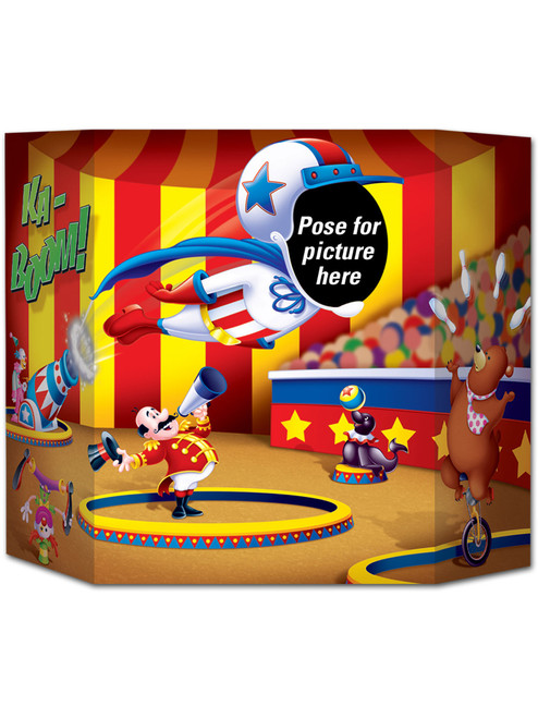 New 3' x 25" Circus Photo Stand Up Face Slot Prop Party Halloween Decoration