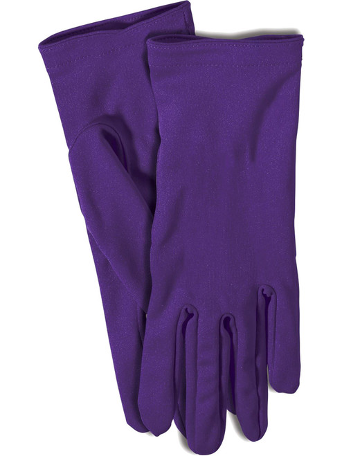 Adult's Womens Short Purple Superhero Gloves Costume Accessory