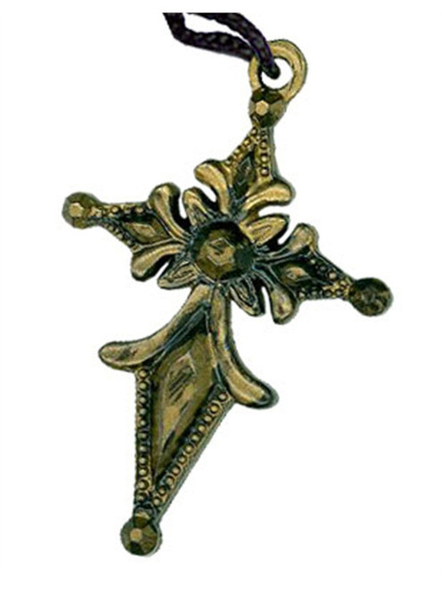 New Pewter Color Cross Vampire Slayer Costume Necklace